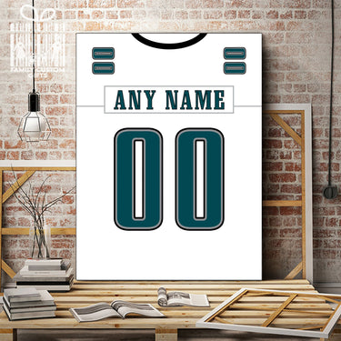 Philadelphia Jersey Custom Canvas Print Wall Art for Boy Girl Men Women Football Personalized Canvas Art